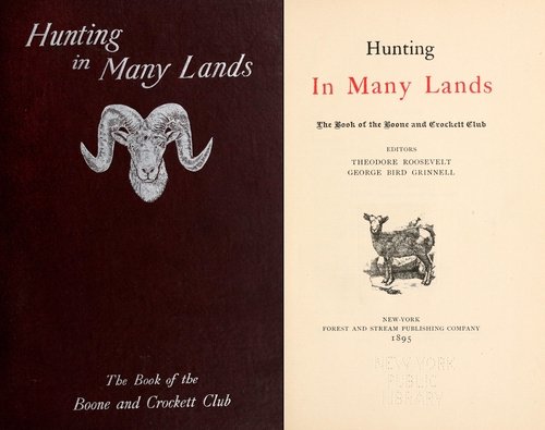 Book about the Boone and Crockett Club